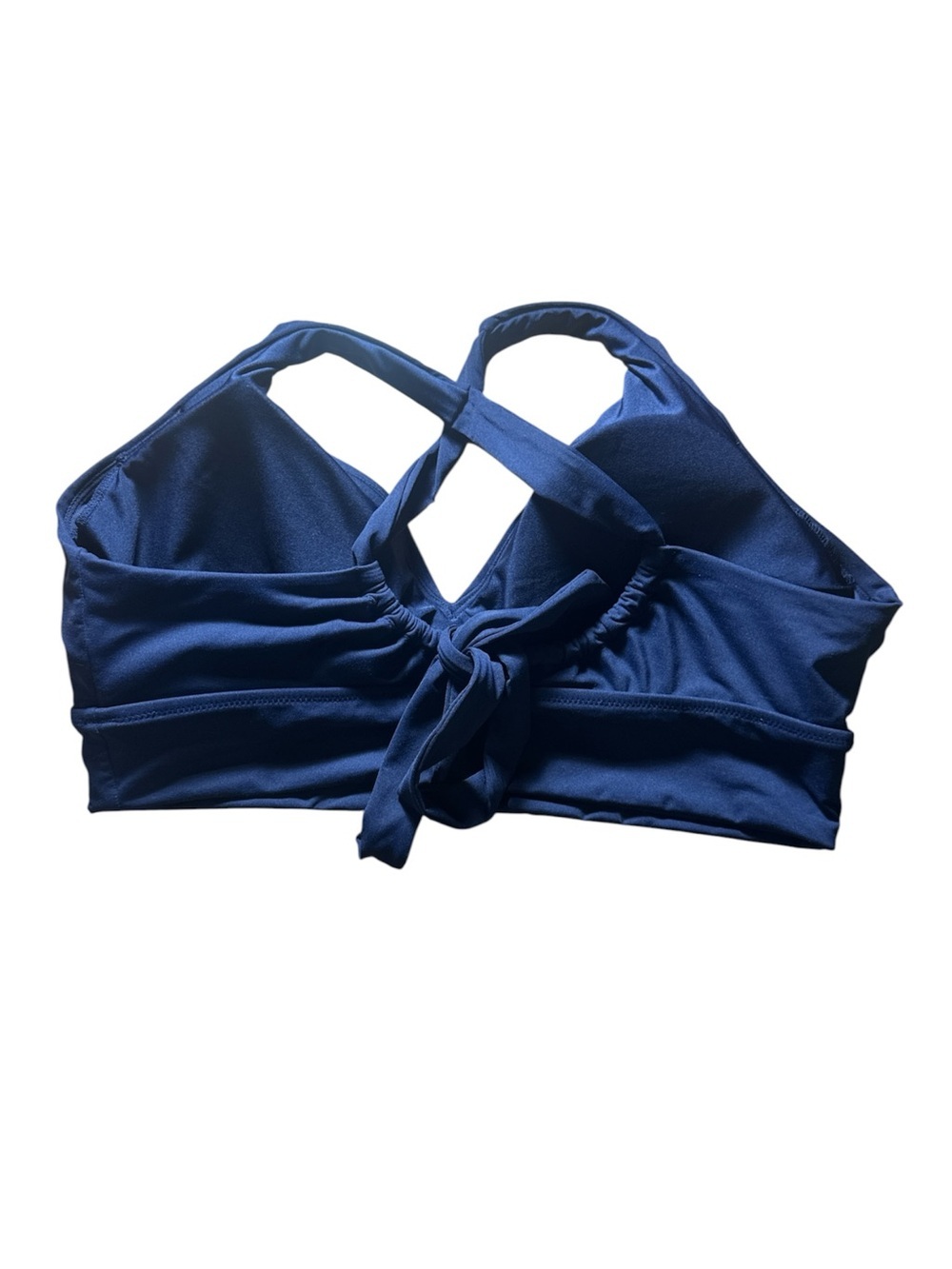 Athleta Large Navy Plunge Bikini Top | Halter Swim Top | Athletic Swimwear - Picture 5 of 7